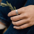 Bague Vintage Montagnes et Soleil