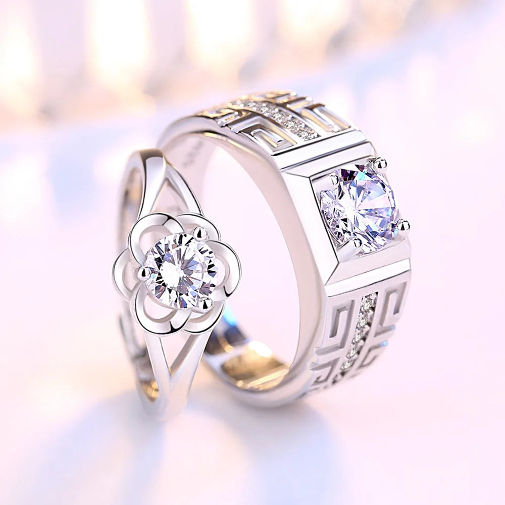 Bagues pour Couples Anneau Fleur