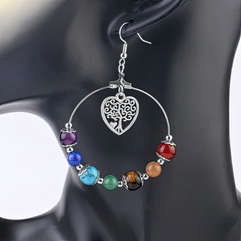 Boucle d'Oreille 7 Chakras