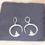 Boucle d'Oreille Bouddhiste Argent