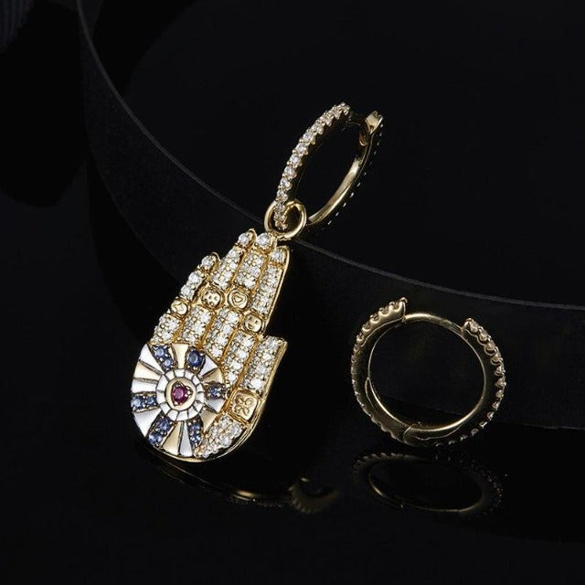 Boucle d'Oreille Main de Fatma