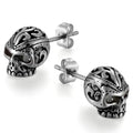 Boucle d'Oreille Tête de Mort Argent