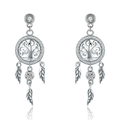 Boucles d'Oreille Attrape Rêve Argent