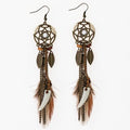 Boucles d'Oreille Attrape Rêve Plume