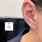 Boucles d'oreilles ailes d'ange blanc