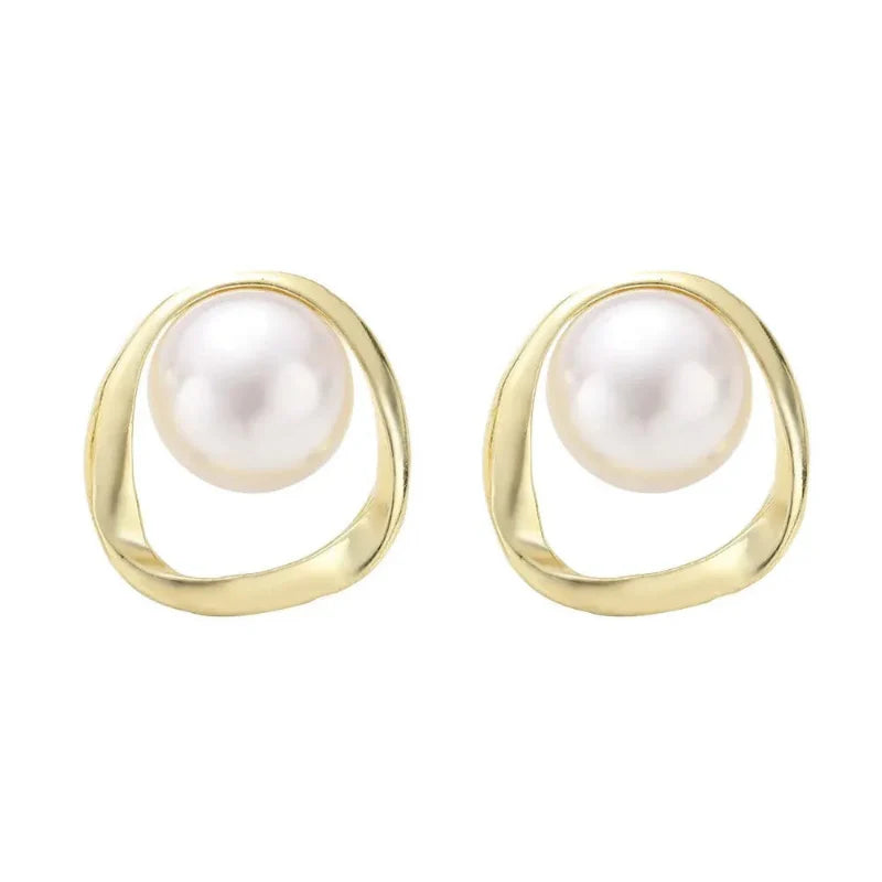 Boucles d'Oreilles Clou avec Perle