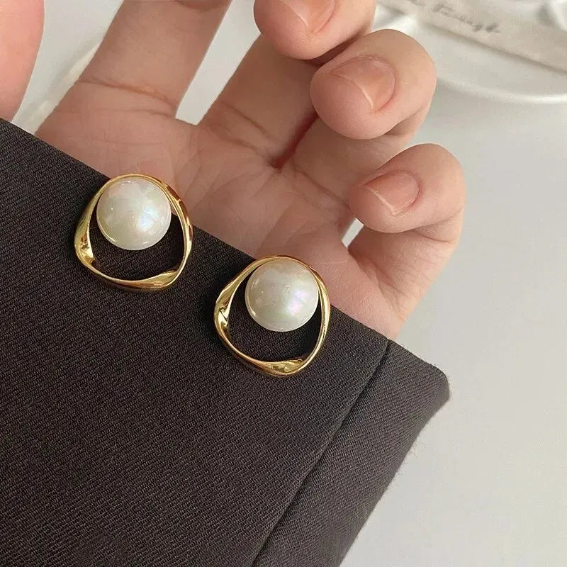 Boucles d'Oreilles Clou avec Perle