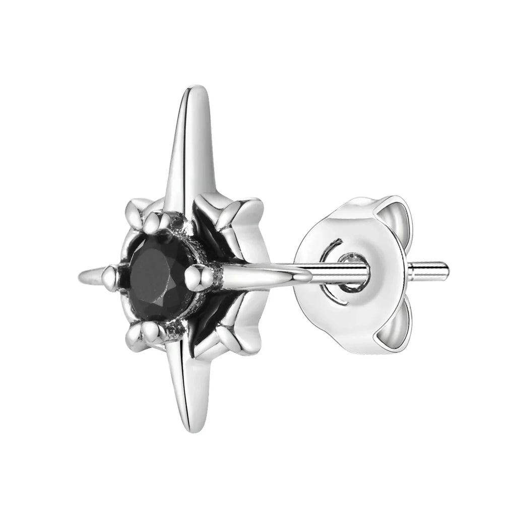 Boucles d'Oreilles Clou Etoile avec Zircon