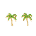 Boucles d'Oreilles Clou Palmier Femme