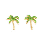 Boucles d'Oreilles Clou Palmier Femme