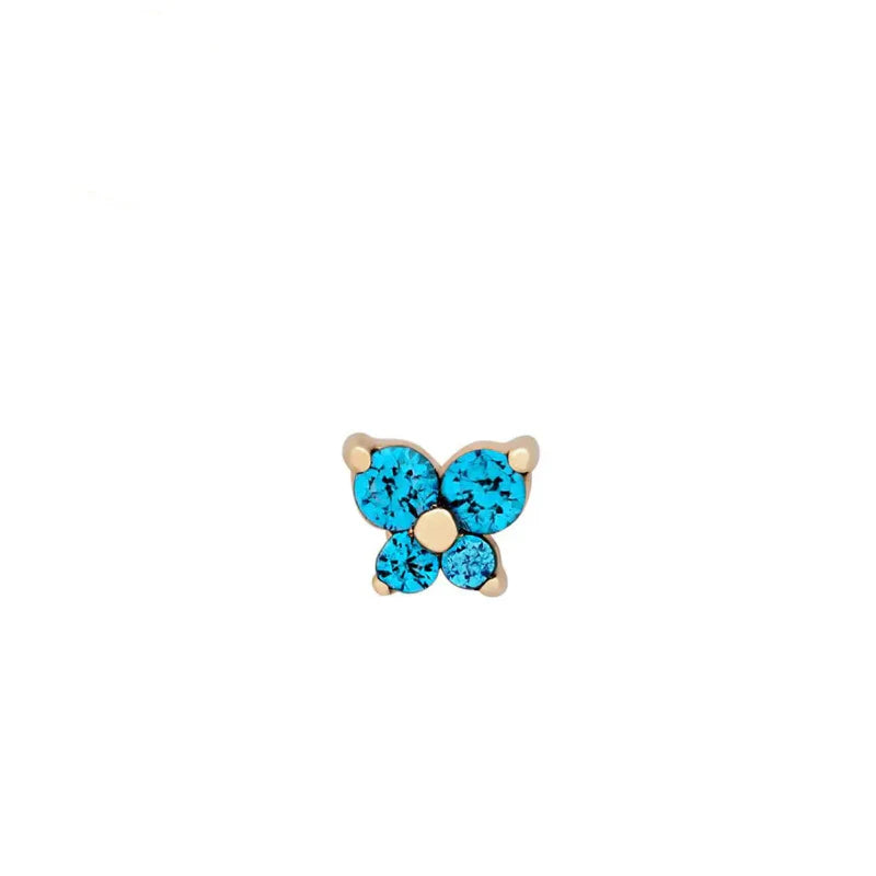 Boucles d'Oreilles Clou Pierre de Naissance