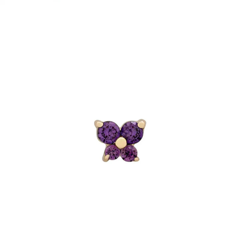 Boucles d'Oreilles Clou Pierre de Naissance