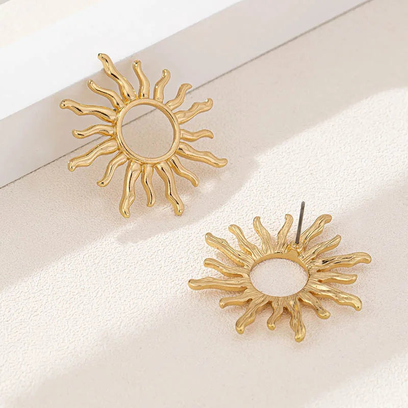 Boucles d'Oreilles Clou Soleil Femme
