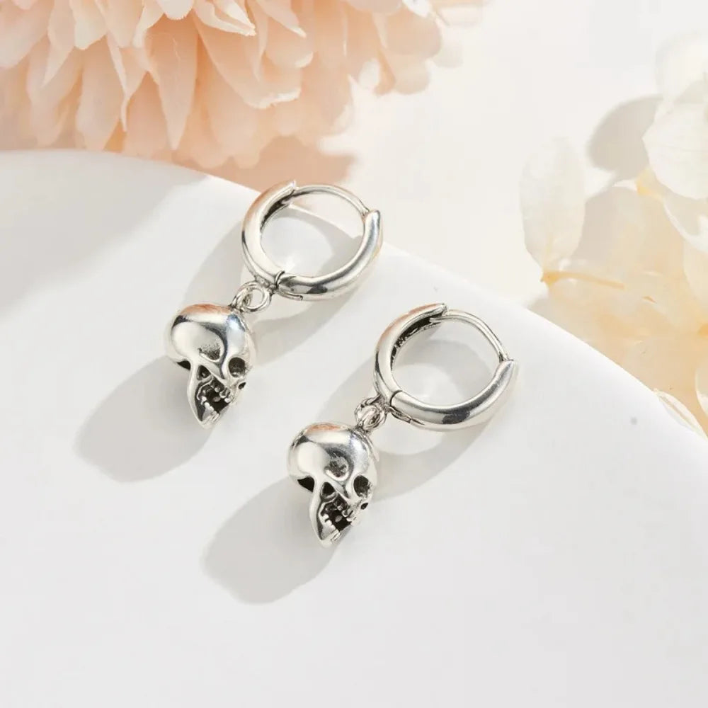 Boucles d'Oreilles Créoles Crâne