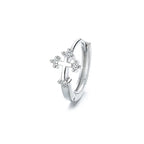 Boucles d'Oreilles Créoles Croix de Jésus avec Zircon