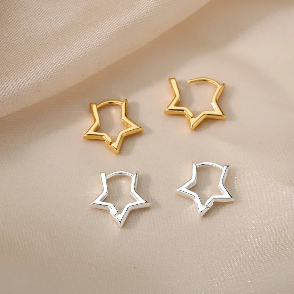 Boucles d'Oreilles Créoles Etoile