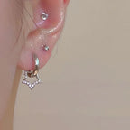 Boucles d'Oreilles Créoles Etoile Pentagonale