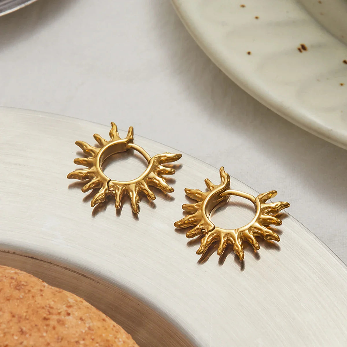 Boucles d'Oreilles Créoles Soleil
