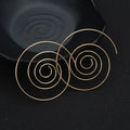 Boucles d'Oreilles Créoles Spirale Femme or