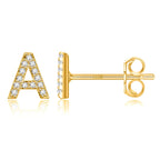 Boucles d'oreilles initiale or a