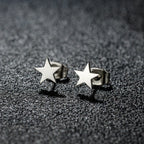 Boucles d'Oreilles Légères Clou Etoile argent