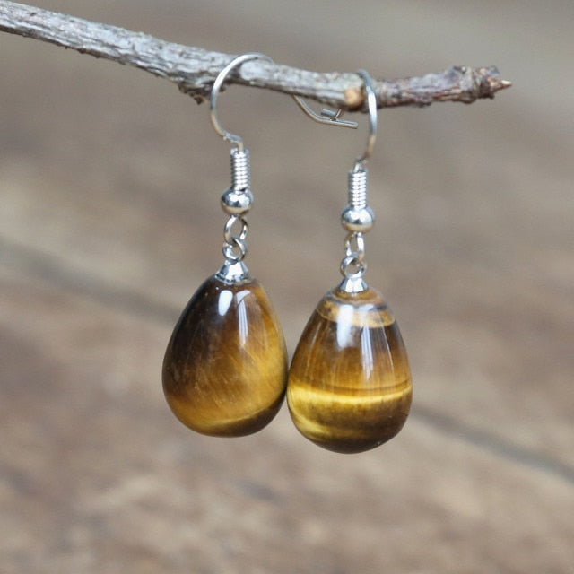 Boucles d'Oreilles Oeil de Tigre