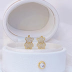 Boucles D'Oreilles Ours Pierre Précieuse