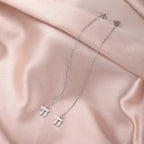 Boucles d'oreilles pendantes avec le symbole de vie juive Chai argent