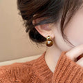 Boucles d'Oreilles Pendantes de Protection Oeil de Tigre