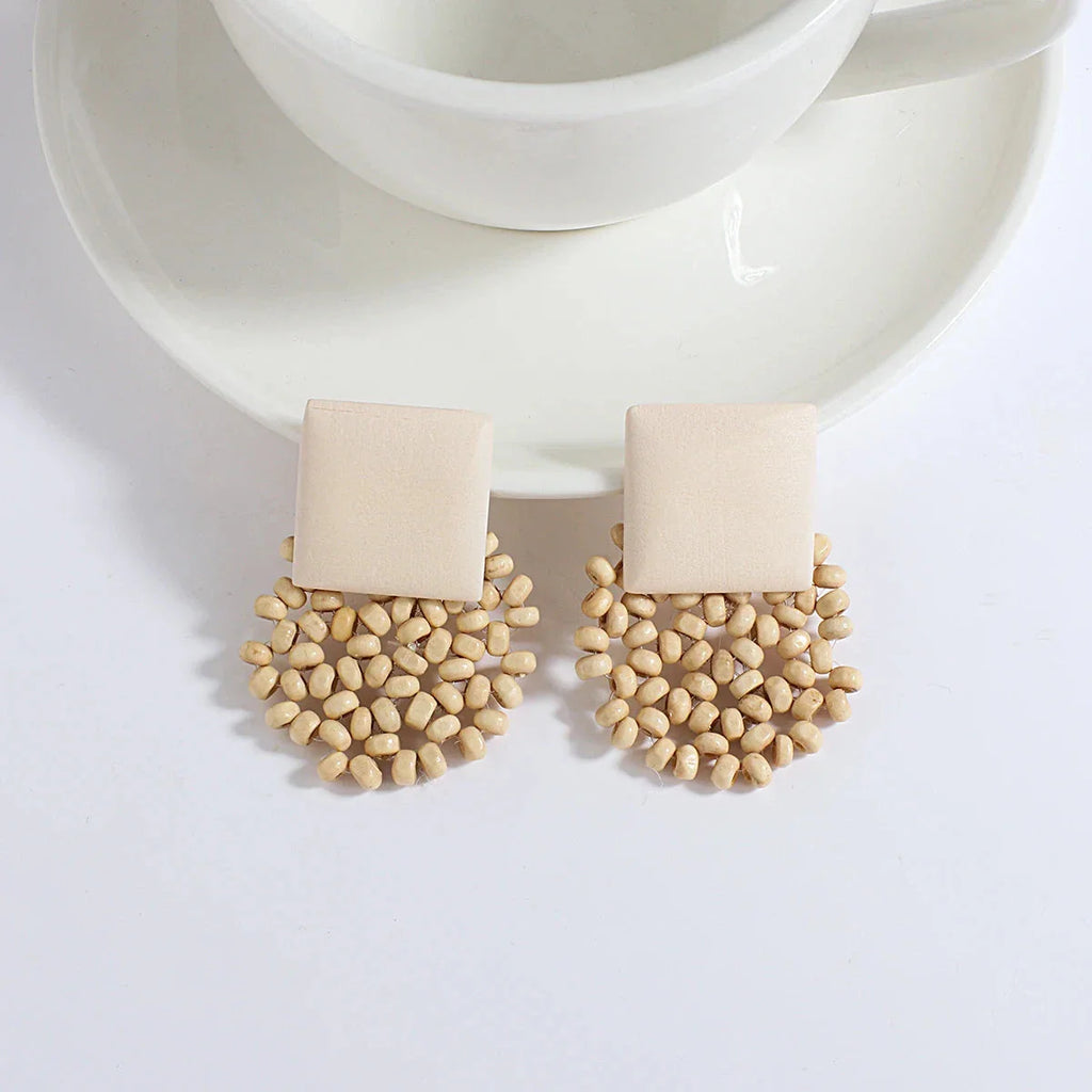 Boucles d'Oreilles Pendantes de Style Bohême Effet Naturel