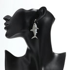 Boucles d'oreilles pendantes en forme de requin