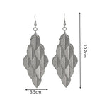 Boucles d'Oreilles Pendantes Feuilles Femme 