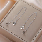 Boucles d'Oreilles Pendantes Pour Femme Arbre de Vie argent