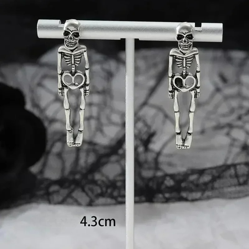 Boucles d'Oreilles Pendantes Squelette