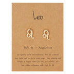 Boucles d'Oreilles Signe du Zodiaque 12 Constellations lion