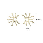 Boucles d'Oreilles Soleil Pendantes Femme Astre