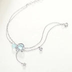 Bracelet avec Cristal Pierre de Lune et Etoiles en Zircon