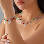 Bracelet avec Flocons de Neige et Boules de Noël