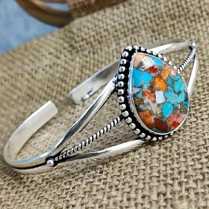 Bracelet avec Goutte d'Eau avec Turquoise