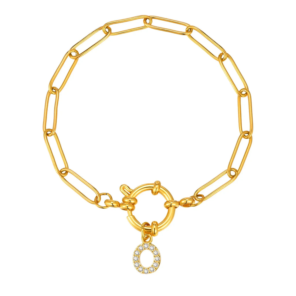 Bracelet personnalisé avec initiale o