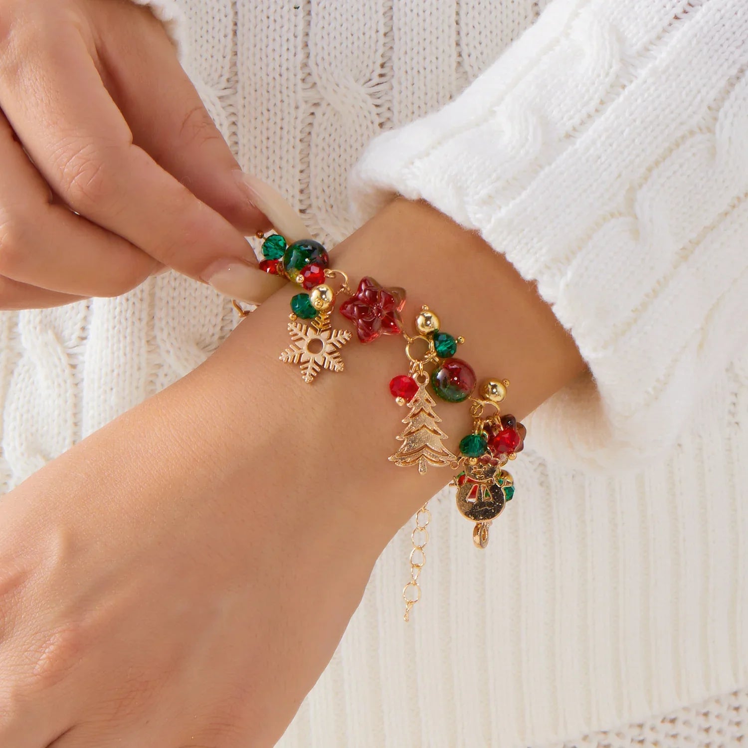 Bracelet avec Pendentifs de Noël pour Femme