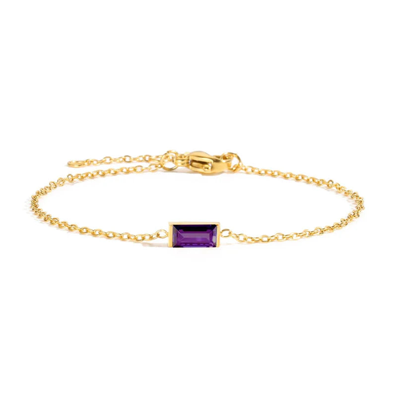 Bracelet avec Pierre de Naissance Colorée
