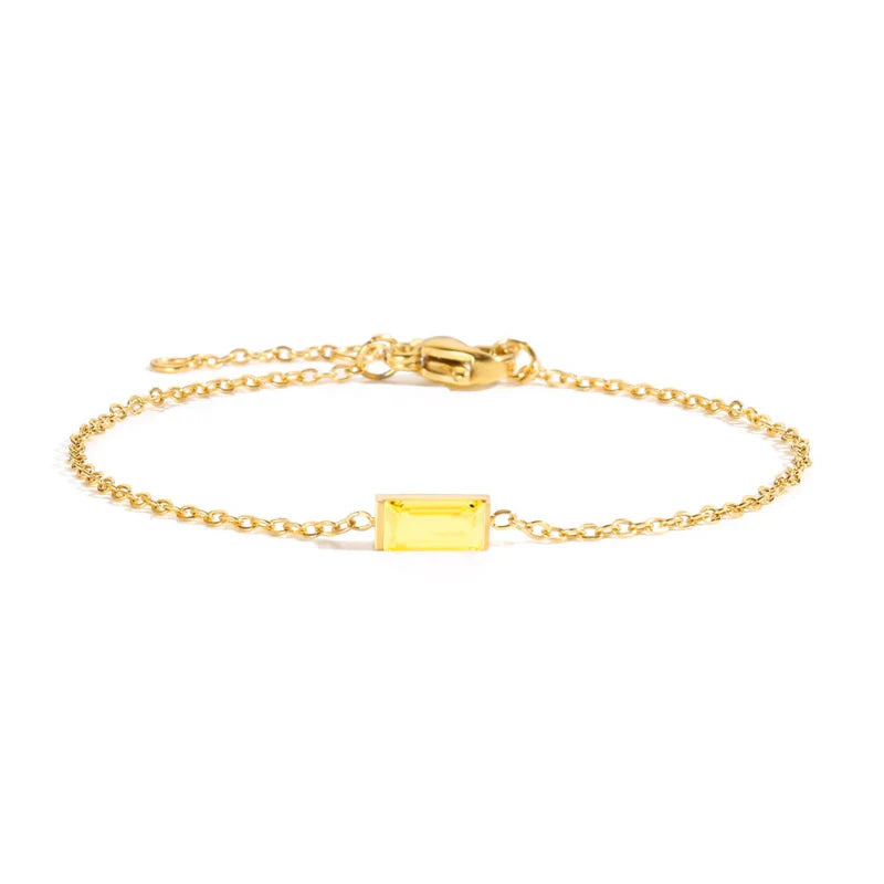 Bracelet avec Pierre de Naissance Colorée