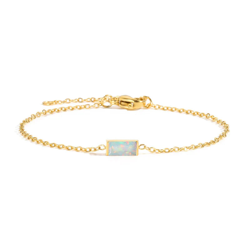 Bracelet avec Pierre de Naissance Colorée