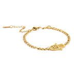 Bracelet avec main de Fatma doré ou argenté arabe or