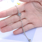 Bracelet avec Zircon Pierre de Lune