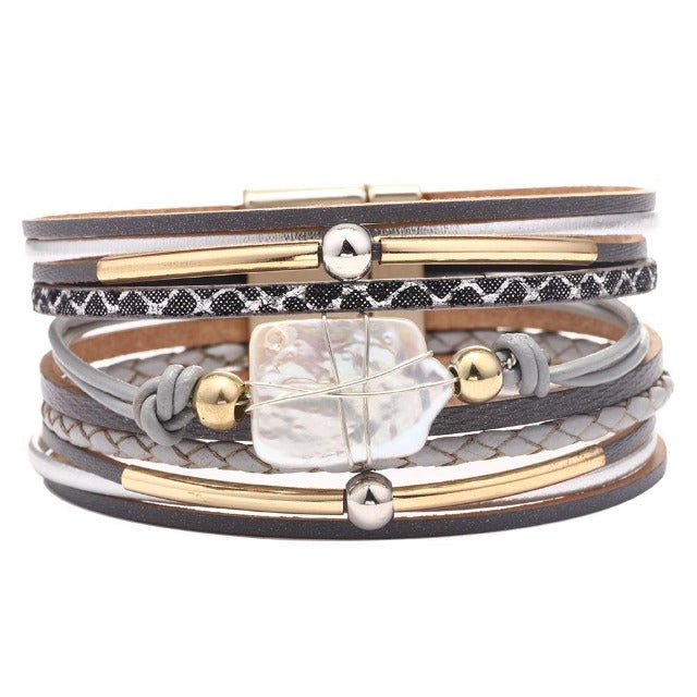 Bracelet Bohême Chic gris