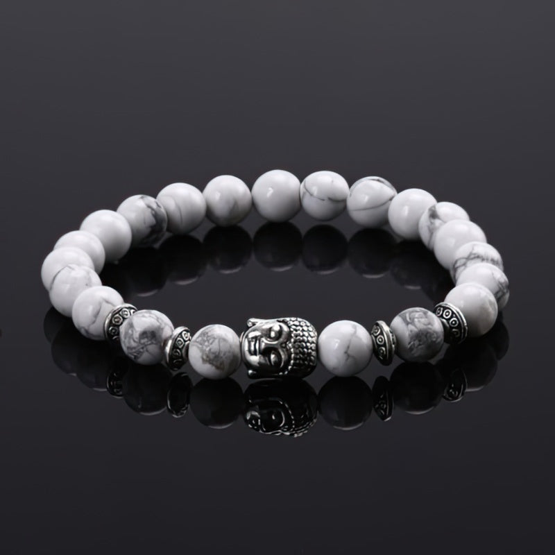 Bracelet Bouddha Tête Argent Porte Bonheur