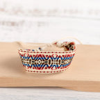 Bracelet Brésilien Boho Brodé Fait Main bleu 