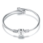Bracelet coeur avec initiale argent x